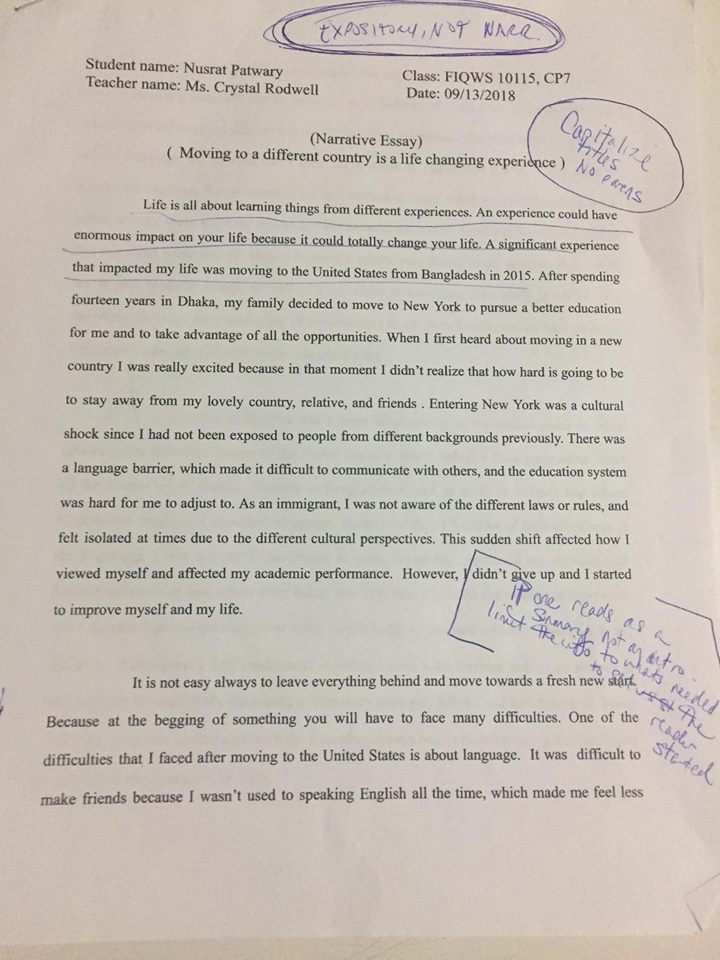 rough draft essay example